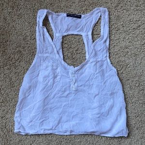 Brandy Melville White Crop Tank Top One size